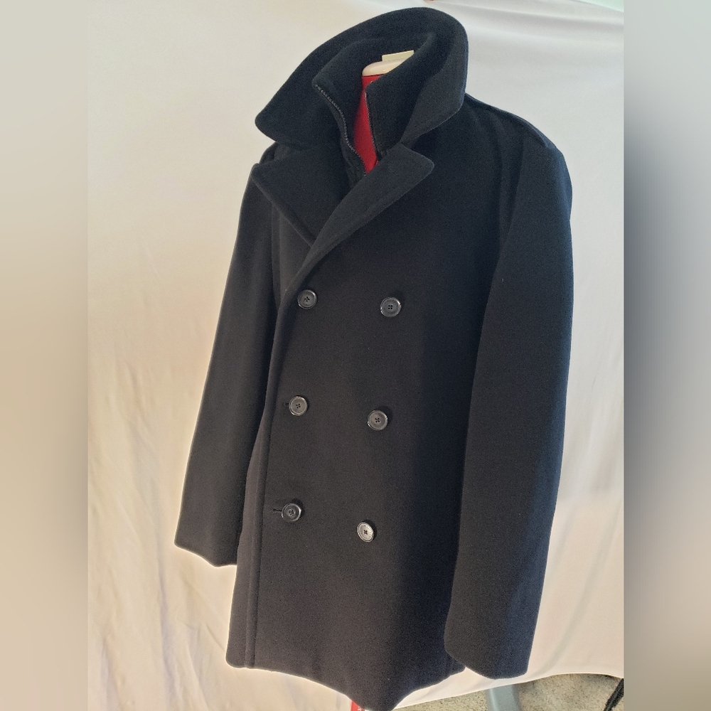 Calvin Klein Men's Black Pea Coat